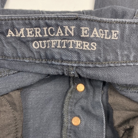American Eagle Black Tomgirl Button Fly Jeans Size 2 Regular - Picture 11 of 13